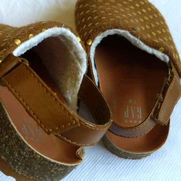 babyGap warm-lined clog style slippers with strap size 7-8 toddler girls - Picture 6 of 6